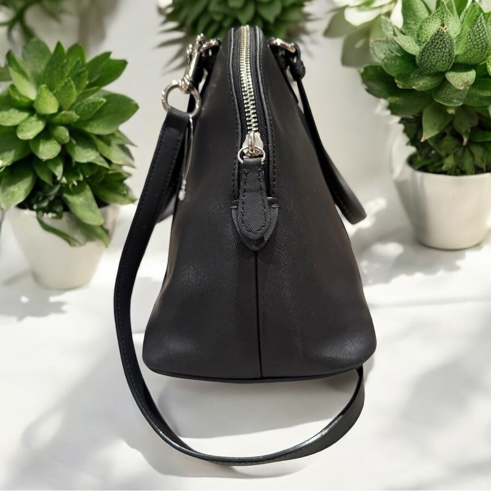 Coach Black Peyton Cora Domed Satchel Convertible Crossbody EUC with Dust Bag - Picture 11 of 15